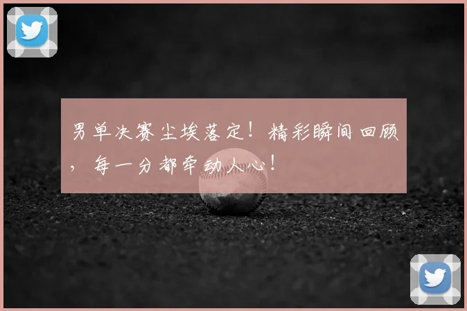男单决赛尘埃落定！精彩瞬间回顾，每一分都牵动人心！